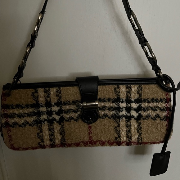 Burberry Wool Nova Check 'Mastaire' Small Shoulder Bag - Picture 12 of 14